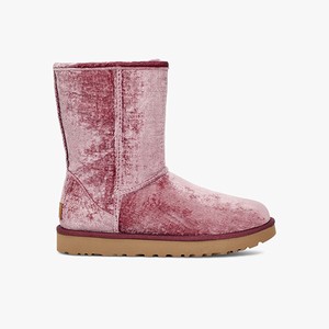 Ugg Classic Short II Velvet Women Boots White/Pink (3154IUBVE)